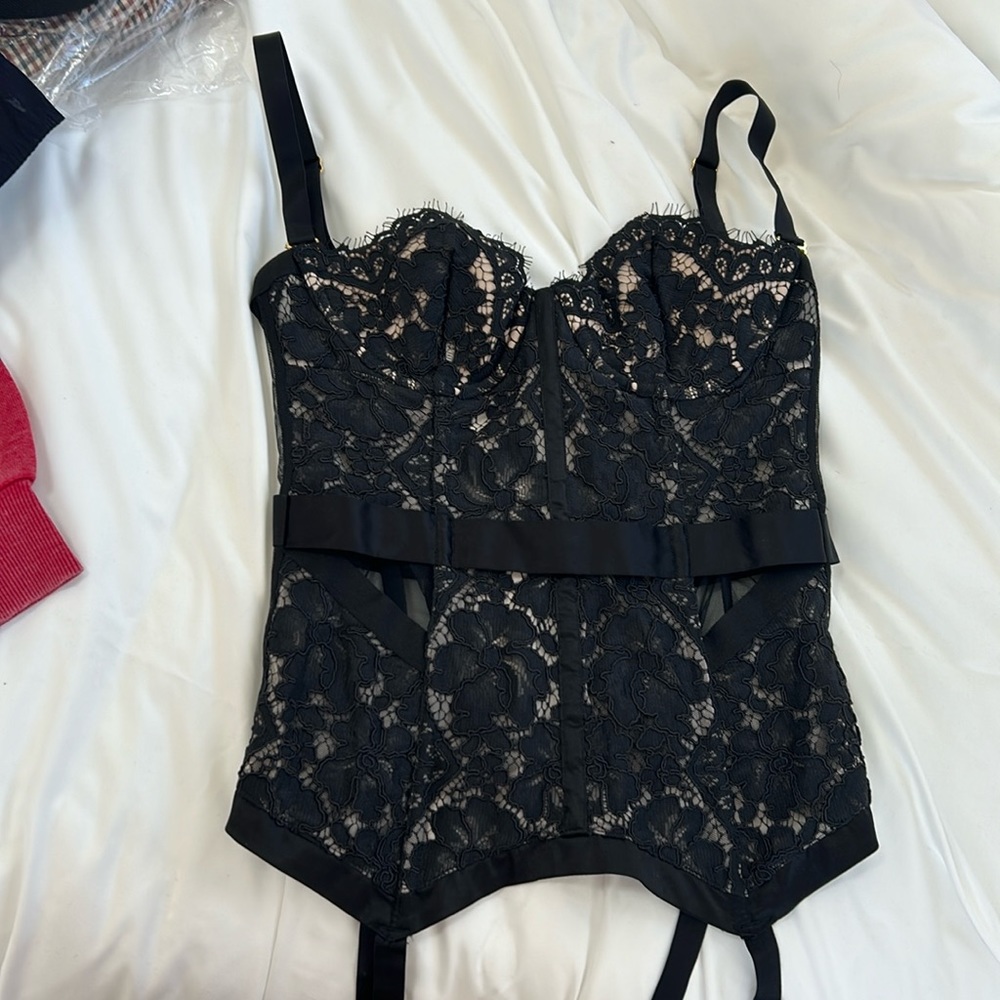 Victoria secret black corset top